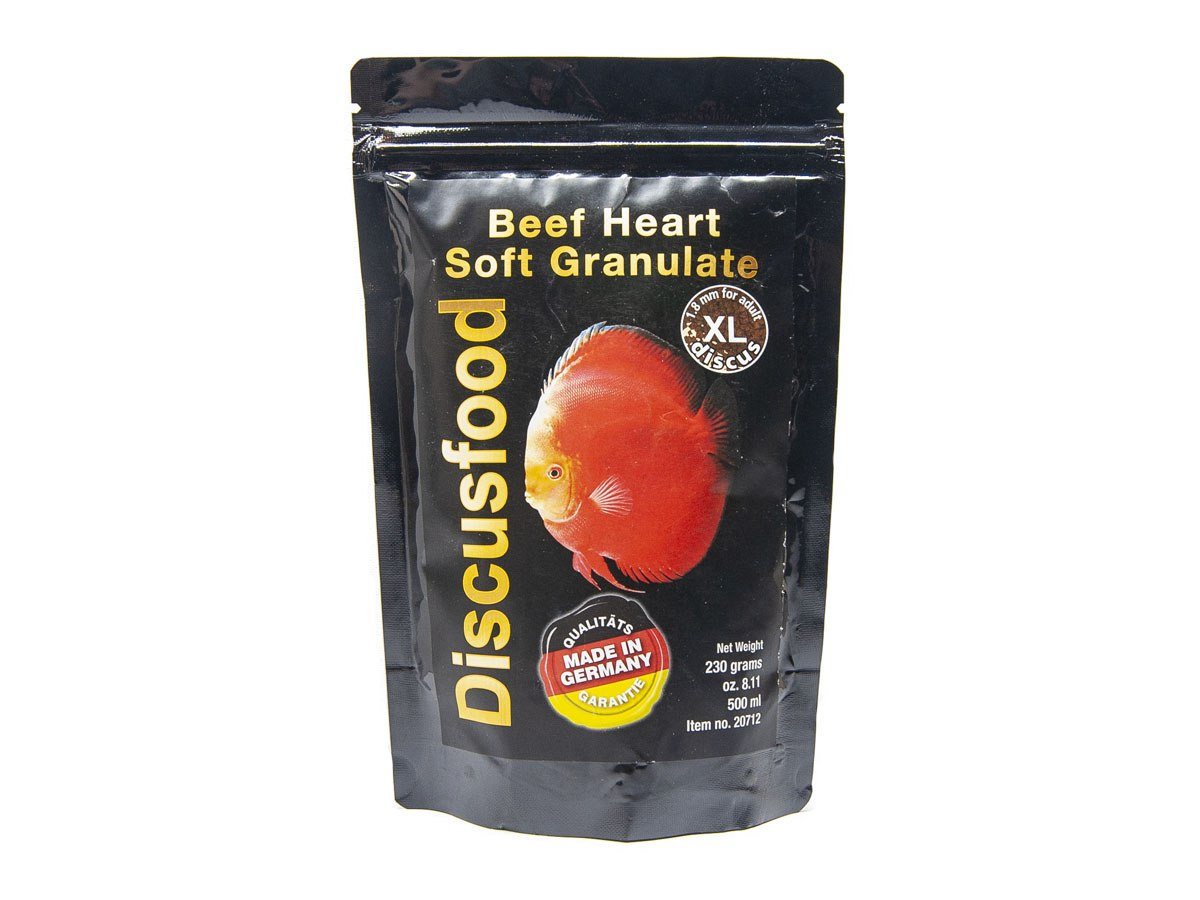DISCUSFOOD Beef Heart Soft Granulate XL 230g 500ml Sklep Akwarystyczny.EU